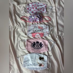 Hello Kitty, Juicy Couture, and Barbie masks